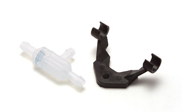 FUEL FILTER RETAINER (BLACK) & T TYPE FILTER (CLEAR)
