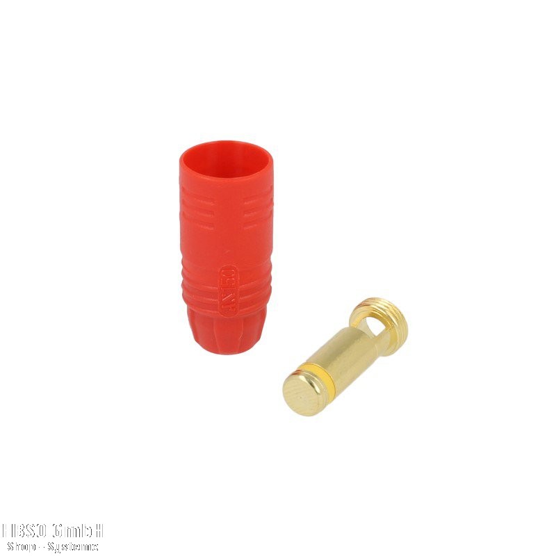 7 mm Anti-Blitz Goldsteckersystem AS150 - 150A - Stecker rot