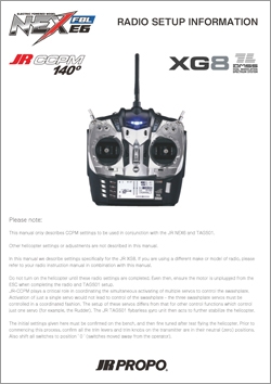 NEX E6-500 Radio Setup Information 2011