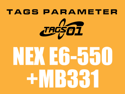 TAGS01 parameter NEX E6-550 with MB-331 2013